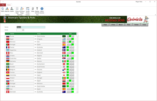 Tipsters Screen