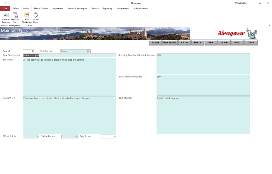 Scheduling Screen