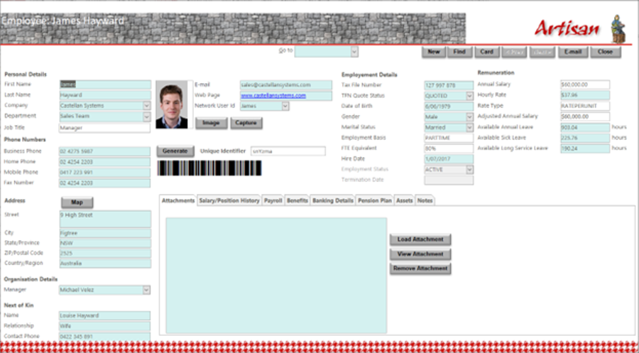 Main Project Screen