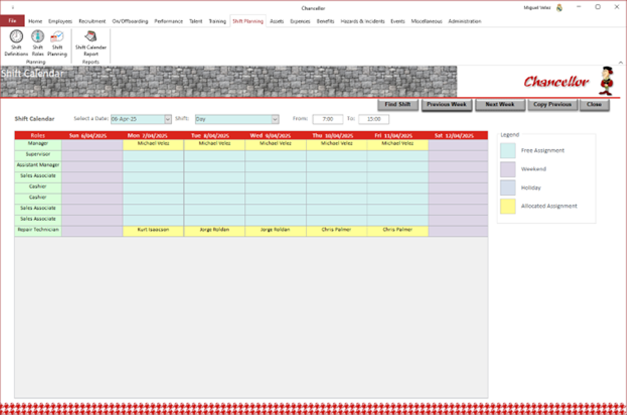 shift planning