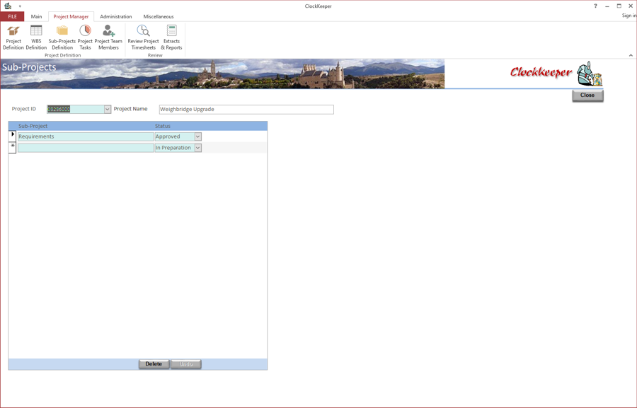 Customers Screen