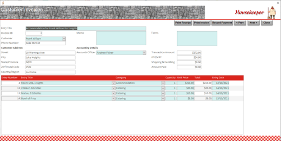 Invoicing