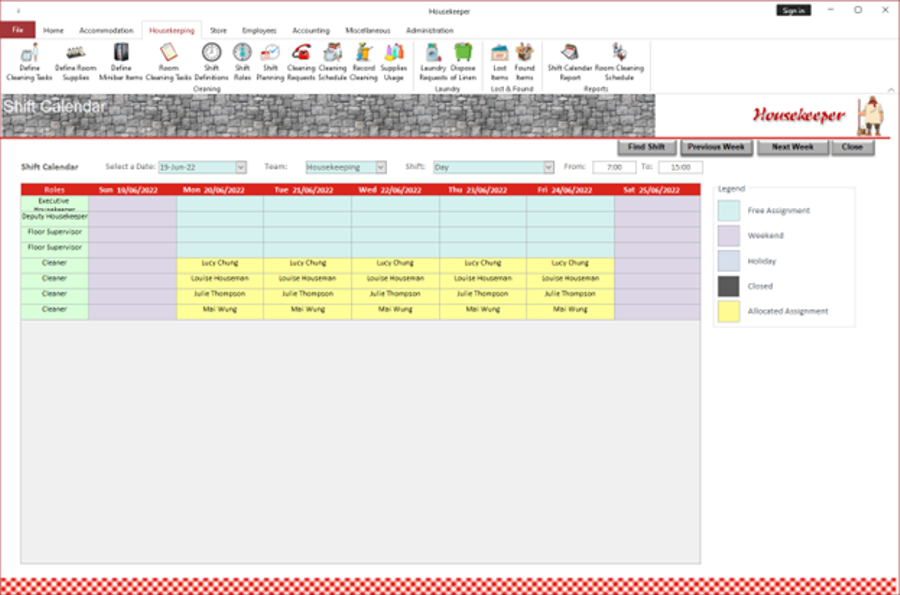 Shift Calendar