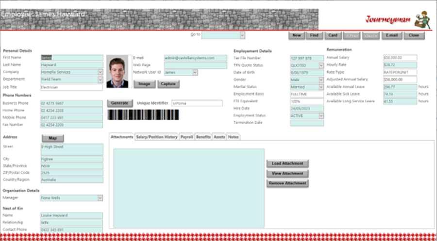 Main Project Screen