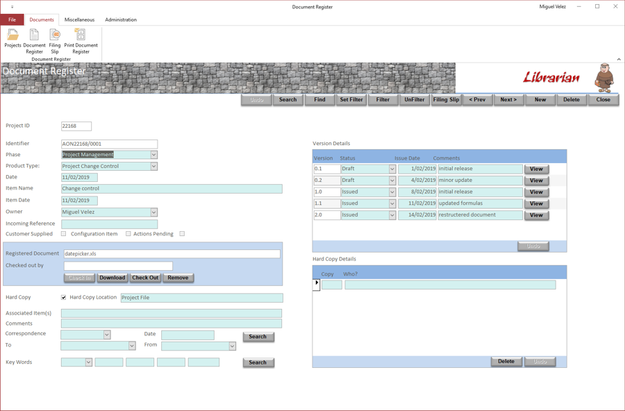 Register Screen
