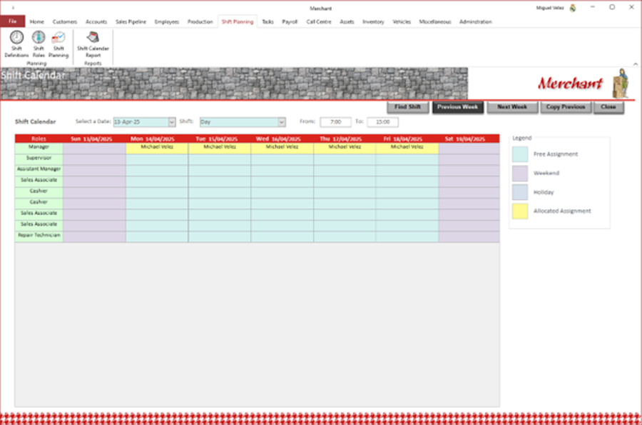 shift planning