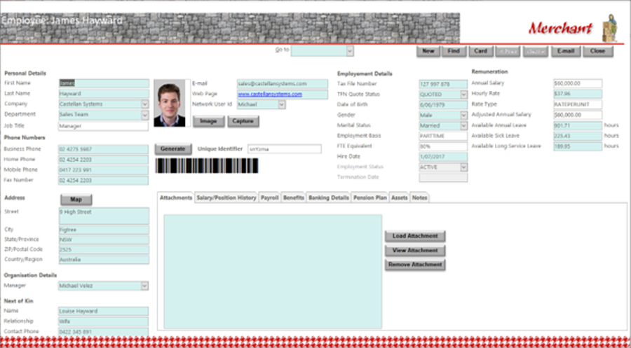 Main Project Screen