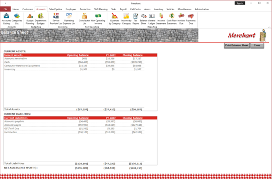 Balance Sheet