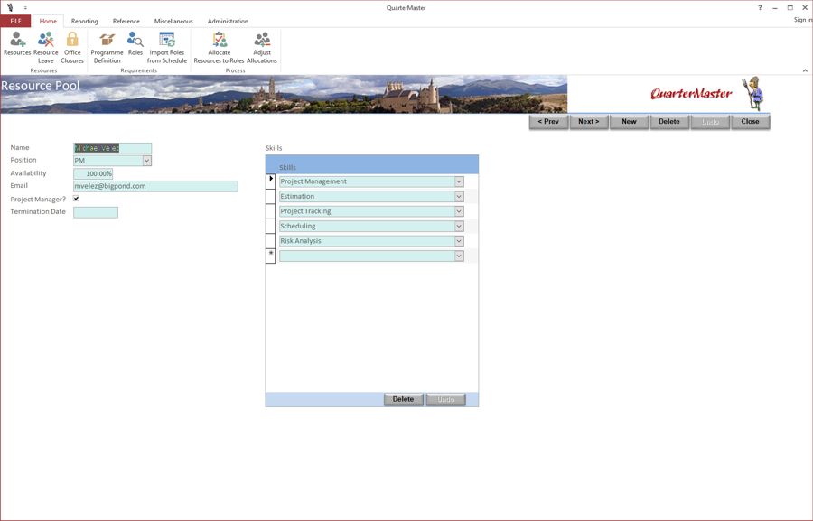 Resources Screen