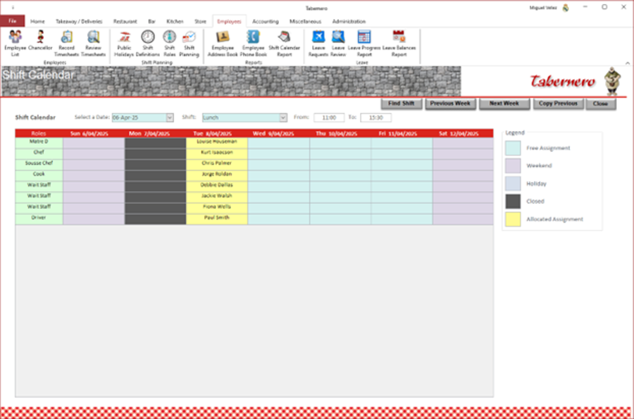 shift planning