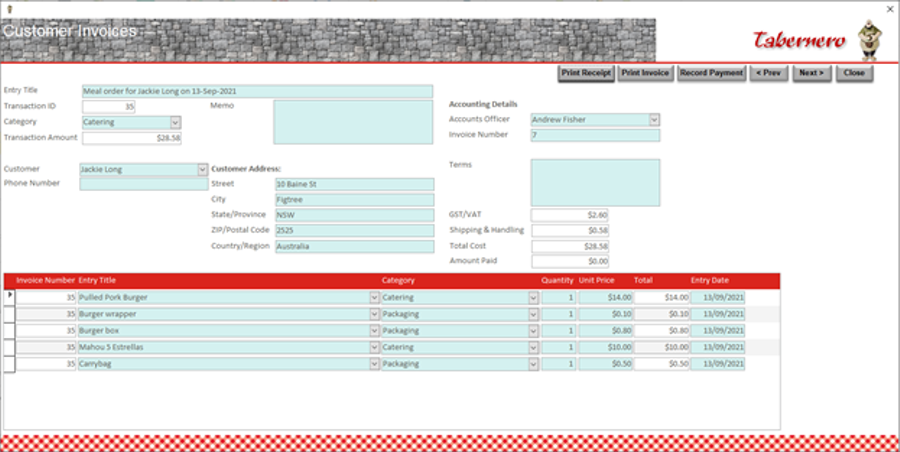 Invoicing